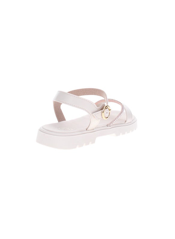 Molekinha Junior Girls Sandals With Back Strap White | Made In Brazil