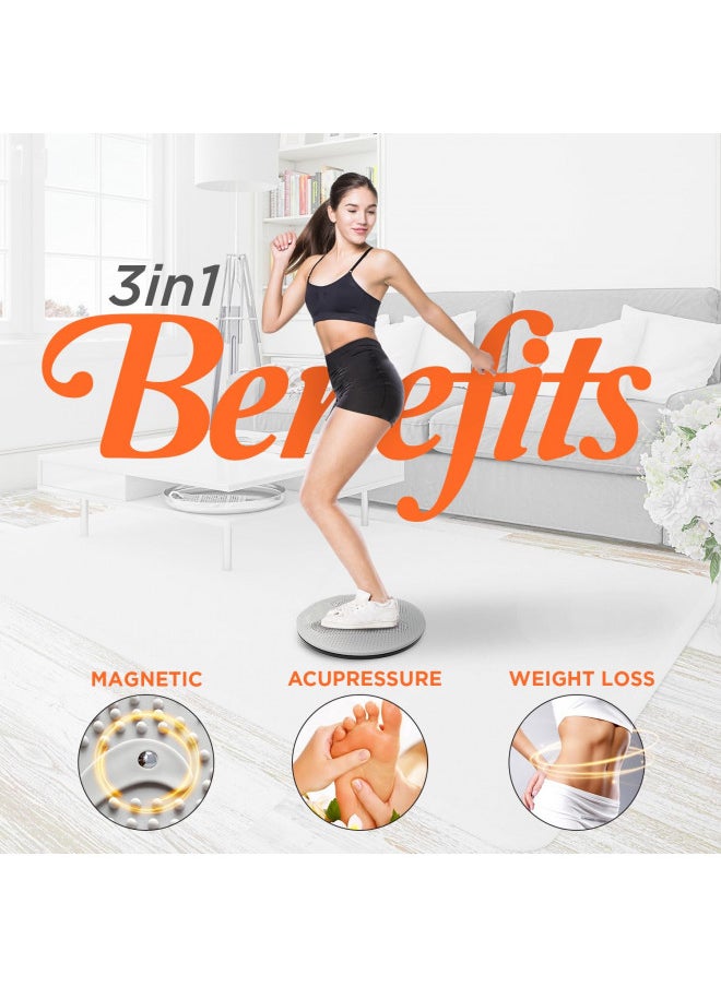 Yes4All 15-Inch XXL Twister Board, Abdominal Exercise Machine with 8 Magnets & Beads, Waist Twisting Disc for Any Foot Size, Ab Workout, Body Shaping and Slimming