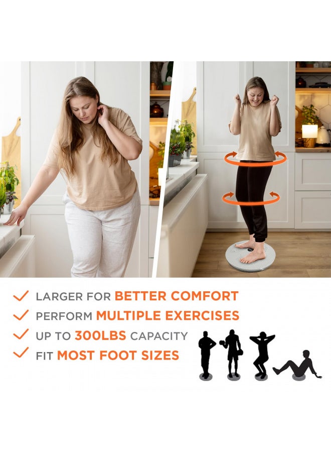 Yes4All 15-Inch XXL Twister Board, Abdominal Exercise Machine with 8 Magnets & Beads, Waist Twisting Disc for Any Foot Size, Ab Workout, Body Shaping and Slimming