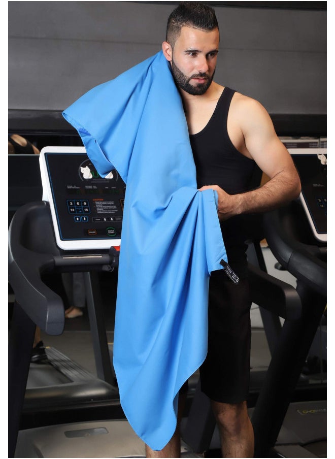Rainleaf Microfiber Towel,Blue,24 X 48 Inches