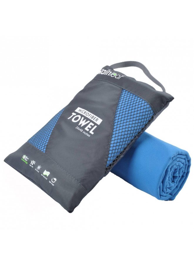 Rainleaf Microfiber Towel,Blue,24 X 48 Inches