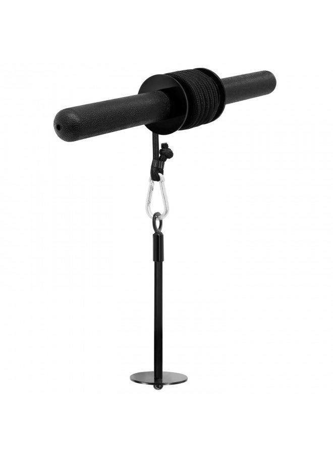Yes4All Wrist and Forearm Blaster, Wrist Roller & Forearm Roller with Soft Foam Grip Handles for Training, Workout - Wrist/Arm Blaster - Fit 1-inch Standard & 2-inch Olympic Weight Plates (Black)