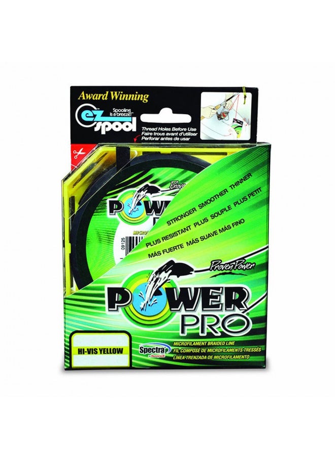 POWER PRO Spectra Fiber Braided Fishing Line, Hi-Vis Yellow, 300YD/20LB