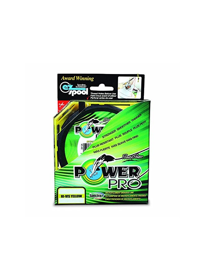 POWER PRO Spectra Fiber Braided Fishing Line, Hi-Vis Yellow, 300YD/20LB