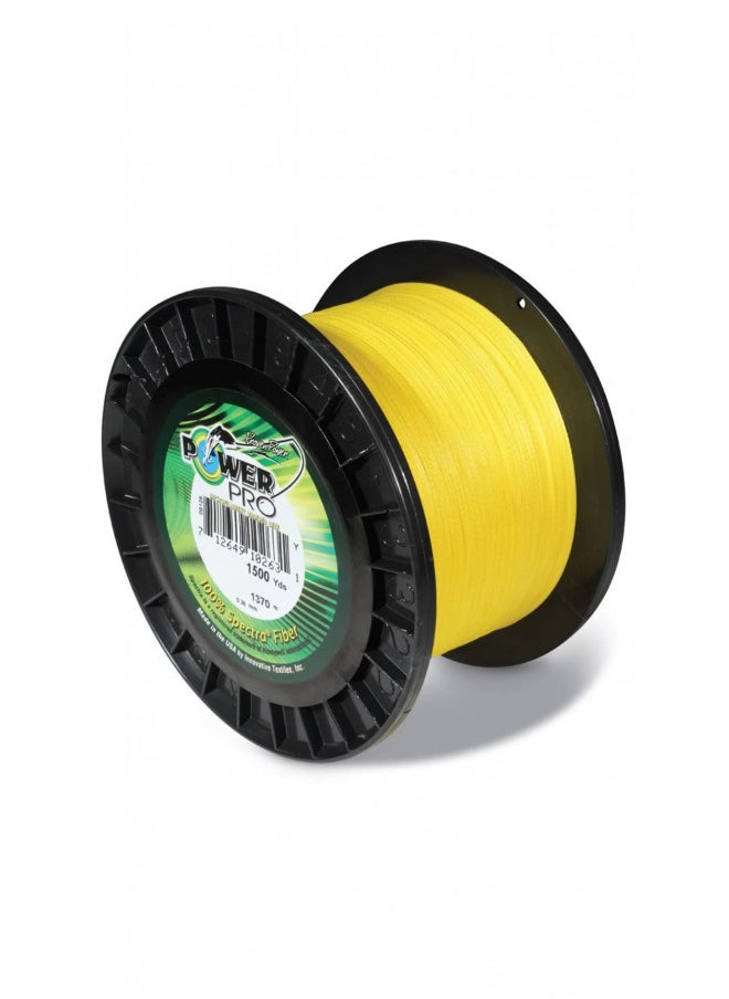 Power Pro Spectra Fiber Braided Fishing Line, Hi-Vis Yellow, 1500YD/30LB