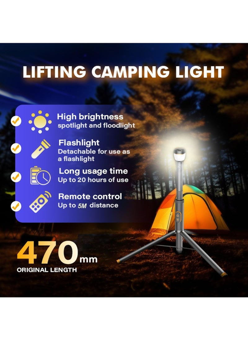 Multipurpose Camping Light With adjustable Light Pole Height, Tripod & Remote Control