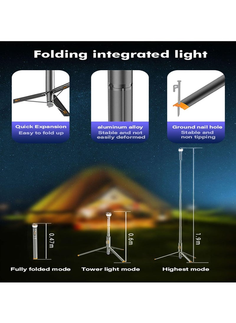 Multipurpose Camping Light With adjustable Light Pole Height, Tripod & Remote Control