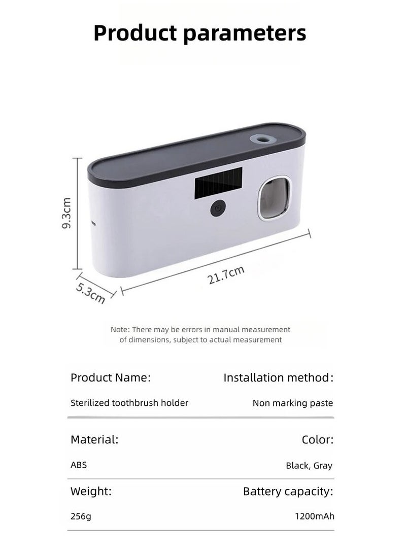 Intelligent UV Toothbrush Holder Household Toothbrush Sterilization And Disinfection Shelf Wall Mounted Toothpaste Extruder