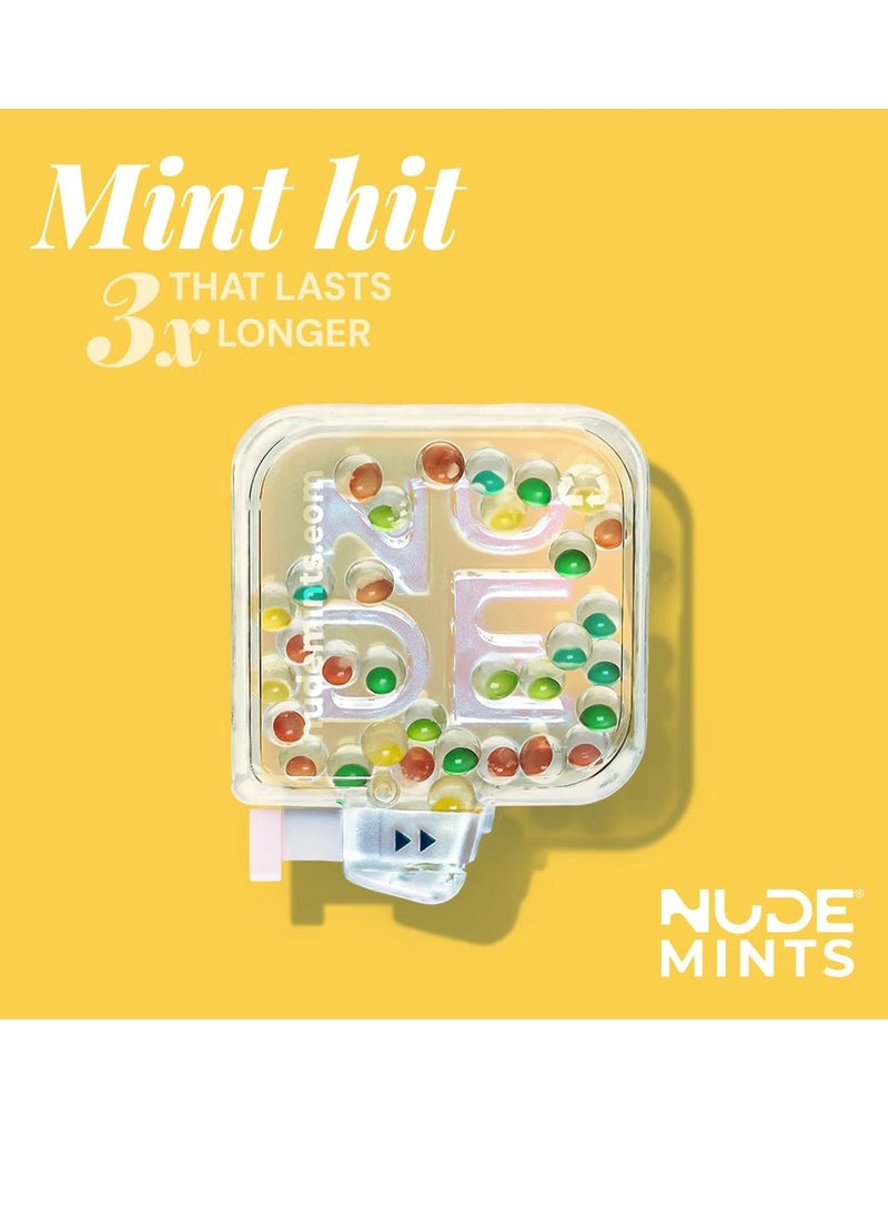 NUDE MINTS | Dual Action Liquid Capsules | Mouth Watering Mint - Lasts 3X Longer - 3X Stronger - Extreme Bad Breath Treatment For Adults - Sugar Free, 0 Calorie - Variety - 5 Pack - 150 Capsules