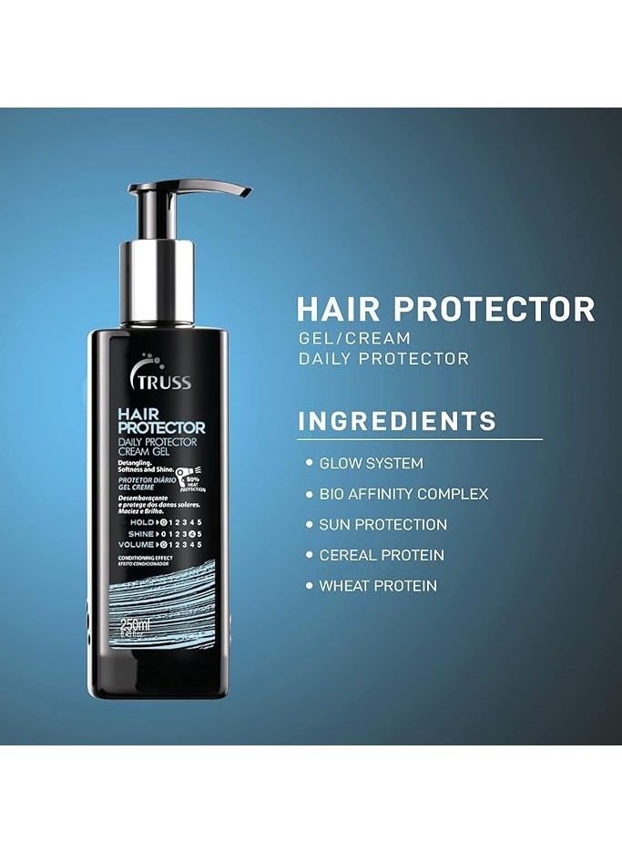 TRUSS Hair Protector, Leave-in with UV protection. Detangling and thermal protector 250ML