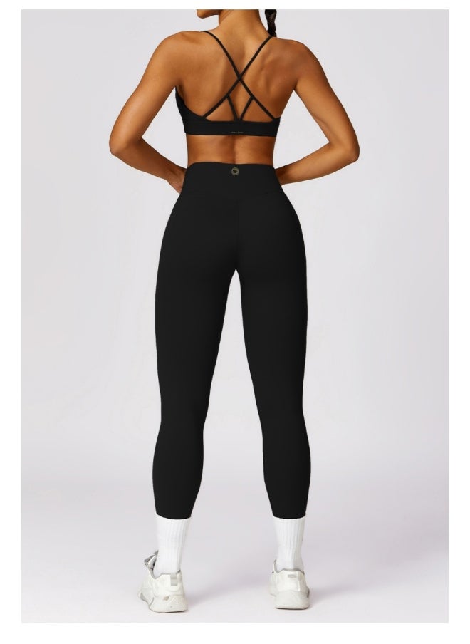 Womens Striped Back Sports Bra - Padded Low Impact Workout Yoga Bra with Removable Built in Bra
