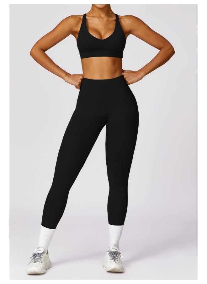 Womens Striped Back Sports Bra - Padded Low Impact Workout Yoga Bra with Removable Built in Bra