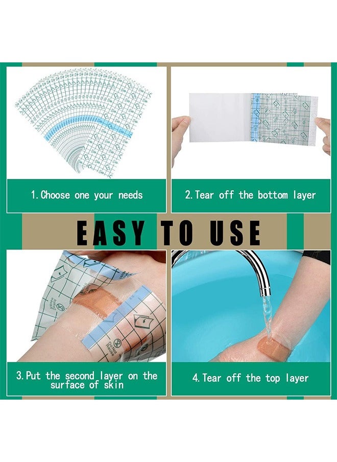 C-Section complex Waterproof Bandages, 10*25cm Tummy Tuck Shower Protector Scar Covers, Protective Pad Patches, Large Wound Care Supplies (Clean)