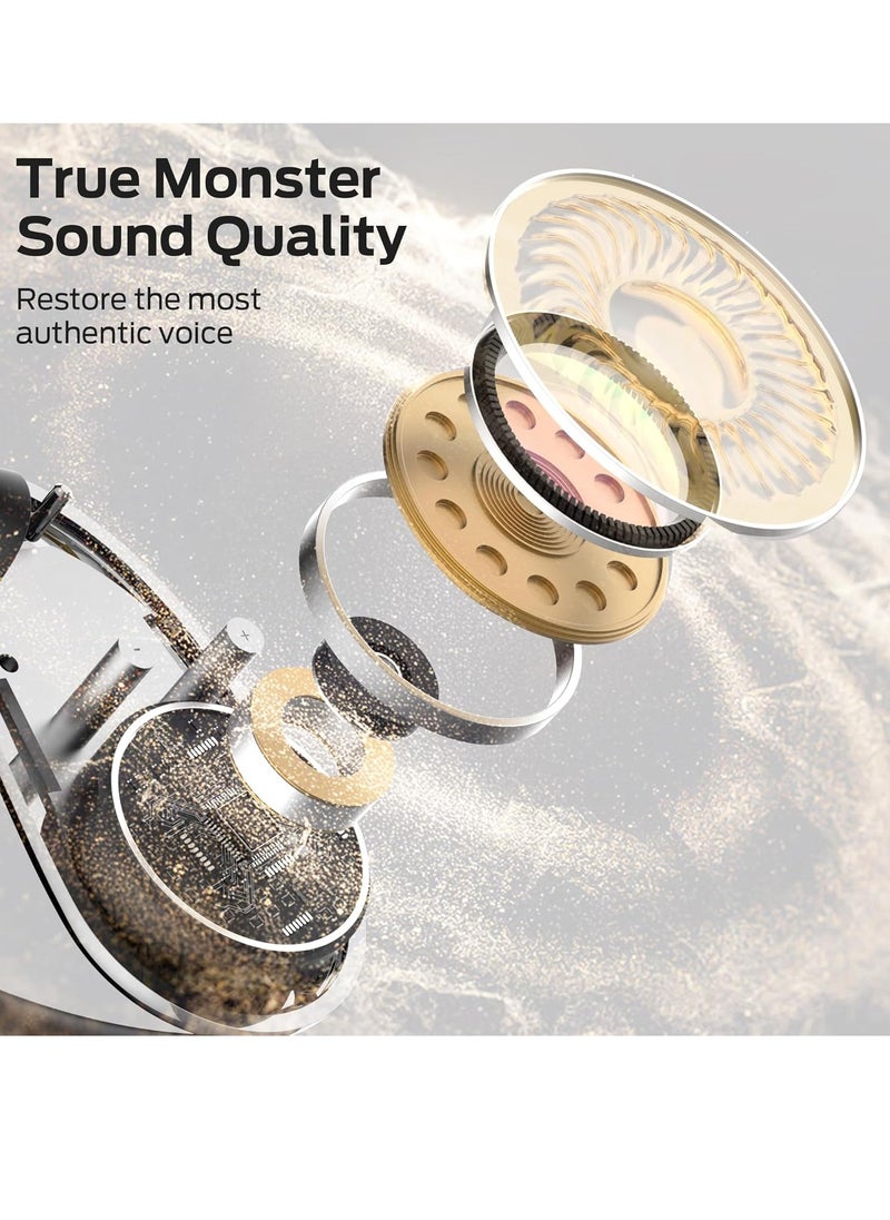 Monster Open Ear AC360, Wireless Bluetooth Rotary Earphone, with Lanyard, Upgraded Bluetooth 5.4, Touch Control, 24h Long Battery Life, IPX5 Waterproof, Long Wear Comfortable and Not Tired