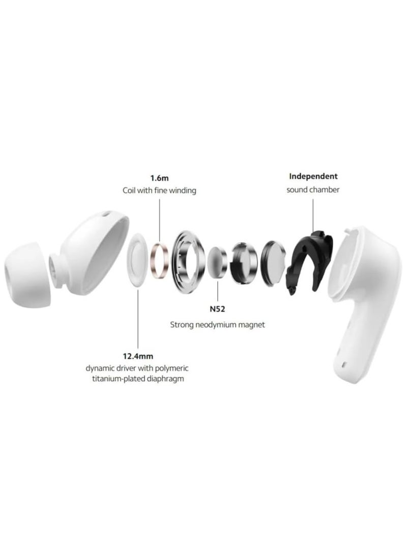 Buds 5 High-Performance TWS Earbuds with Dual Device Connectivity, Advanced Noise Reduction, IPX5 Water Resistance, and Long-Lasting Battery for Music, Calls, and Gaming on the Go