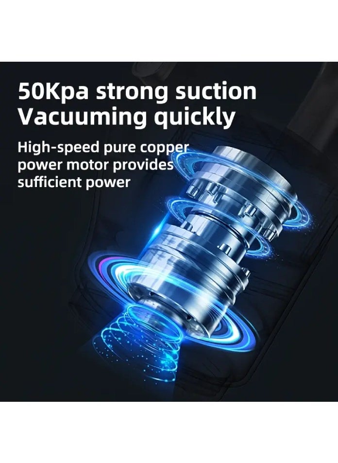 Wireless Handheld Vacuum Cleaner, High-Suction Cyclone Design, USB Rechargeable, for Home, Car, Office Use, Electronic Parts Included, 1800mAh Lithium Battery, 36V Max Voltage