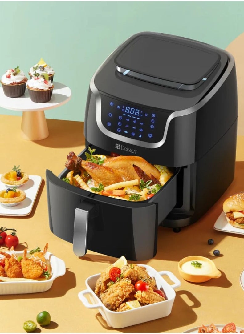 Danish Design Air Fryer AF-900 - 6.7L Dual-Function Steamer & Air Fryer, 9 One-Touch Programs, 3 Custom Modes, Adjustable Temperature & Timer, Healthy Cooking, Quick & Easy Clean, Digital Touchscreen, 1700W Power