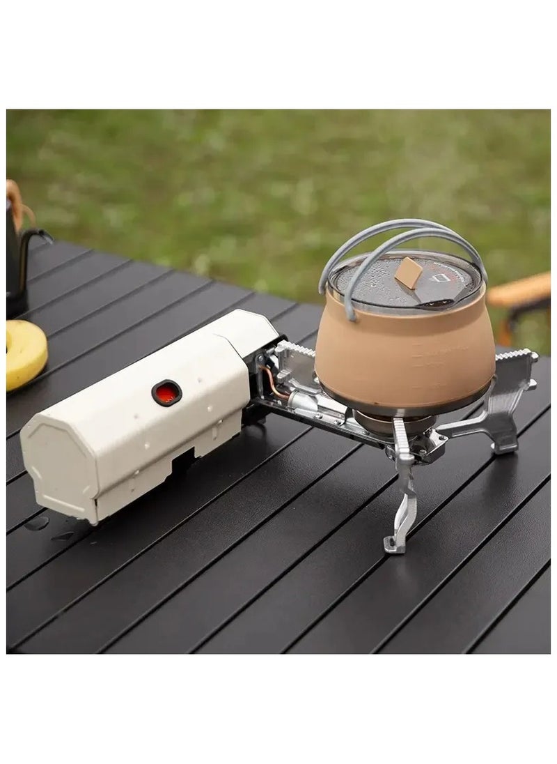 Gas Oven with Magnetic Suction Valve, Heat Conducting Plate, Folding Cassette Stove for Family Picnics, Camping, and Outdoor Cooking (For 10-26cm Pots)