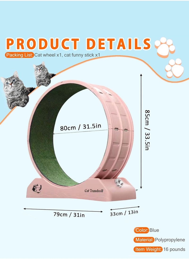 Portable Lightweight Cat Treadmill Cat Exercise Wheel for Fitness and Health Foldable Cat Running Wheel for Indoor Cats Suits for Most Cats