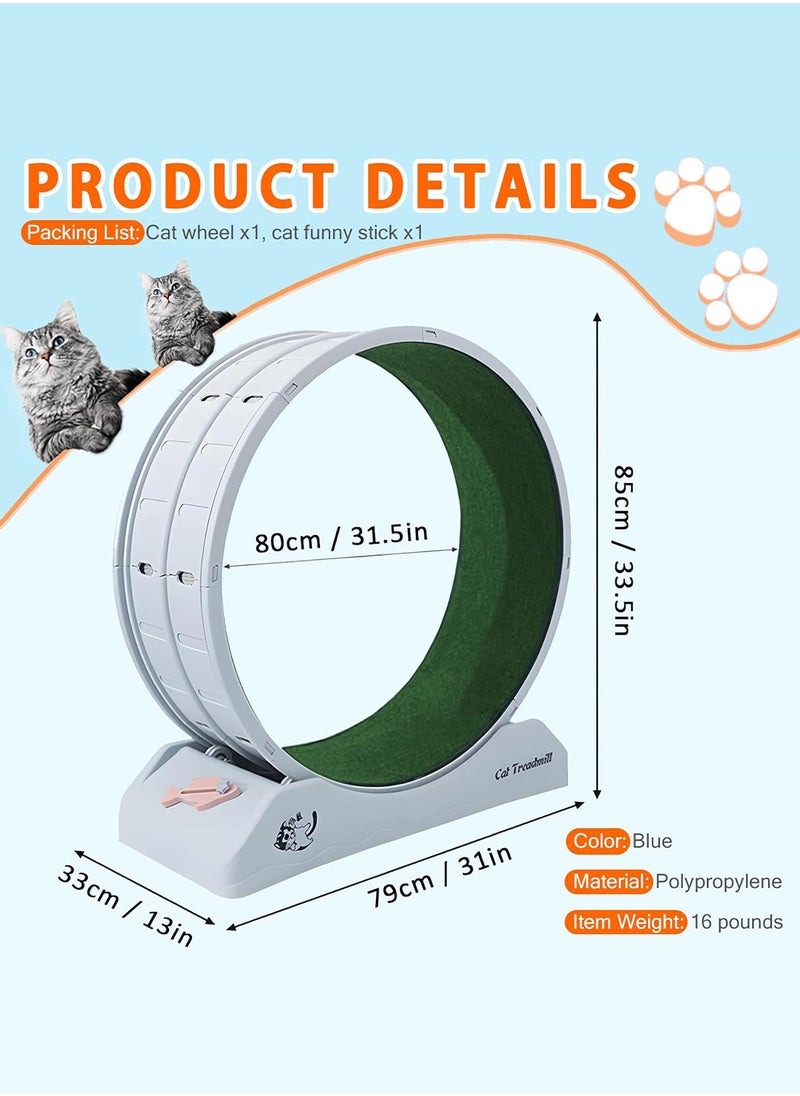 Portable Lightweight Cat Treadmill Cat Exercise Wheel for Fitness and Health Foldable Cat Running Wheel for Indoor Cats Suits for Most Cats