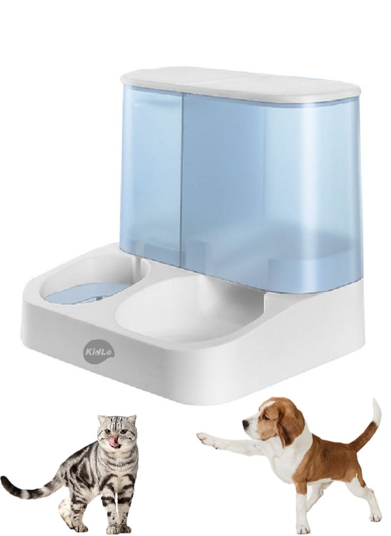 Pet Automatic Drinking Water Feeder Integrated 2.8l Large Capacity Transparent Visual Grain Storage Bowl