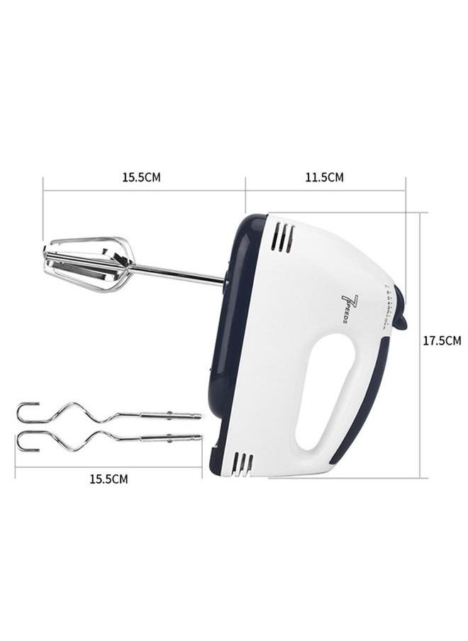 7 Gear Electric Egg Beater Automatic Hand Mixer Blender Plastics Rotating Push Whisk Cream Mixer Stirrer (220V) MH1068 White