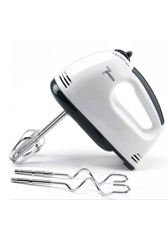 7 Gear Electric Egg Beater Automatic Hand Mixer Blender Plastics Rotating Push Whisk Cream Mixer Stirrer (220V) MH1068 White