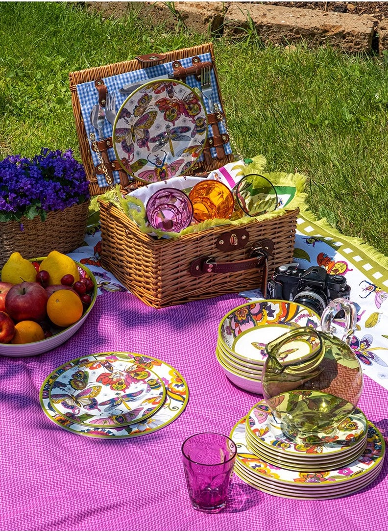 Set of 6 Melamine Soup Plates 23 cm Amazzonia Baci Milano