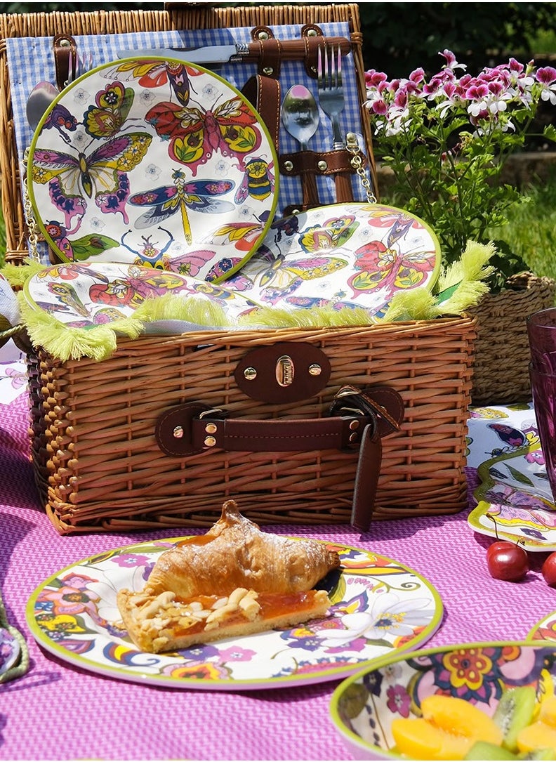 Set of 6 Melamine Soup Plates 23 cm Amazzonia Baci Milano