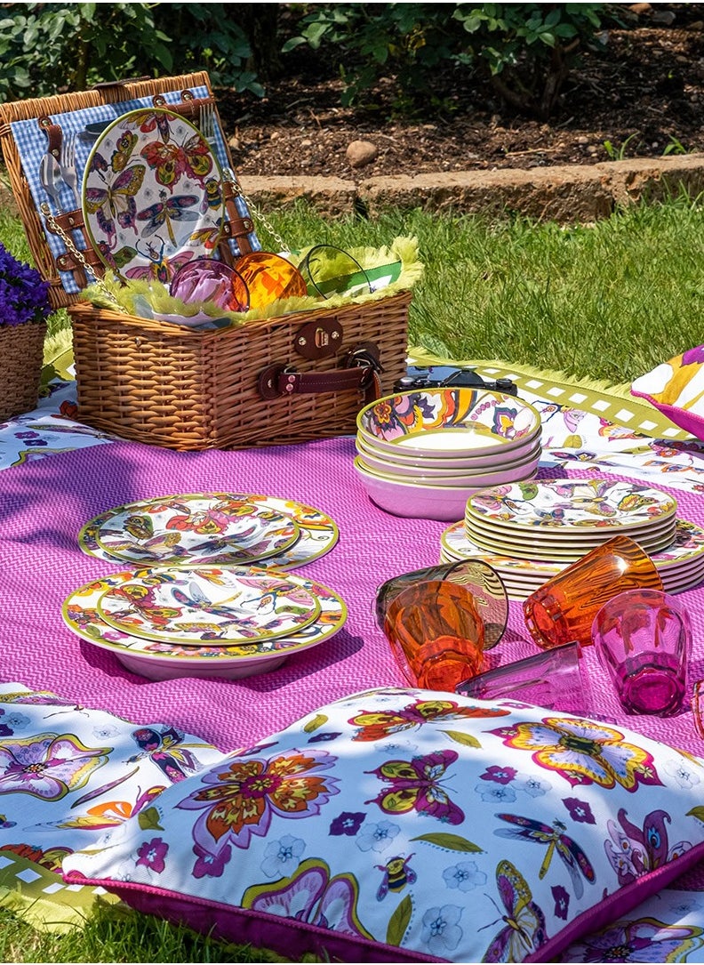 Set of 6 Melamine Soup Plates 23 cm Amazzonia Baci Milano