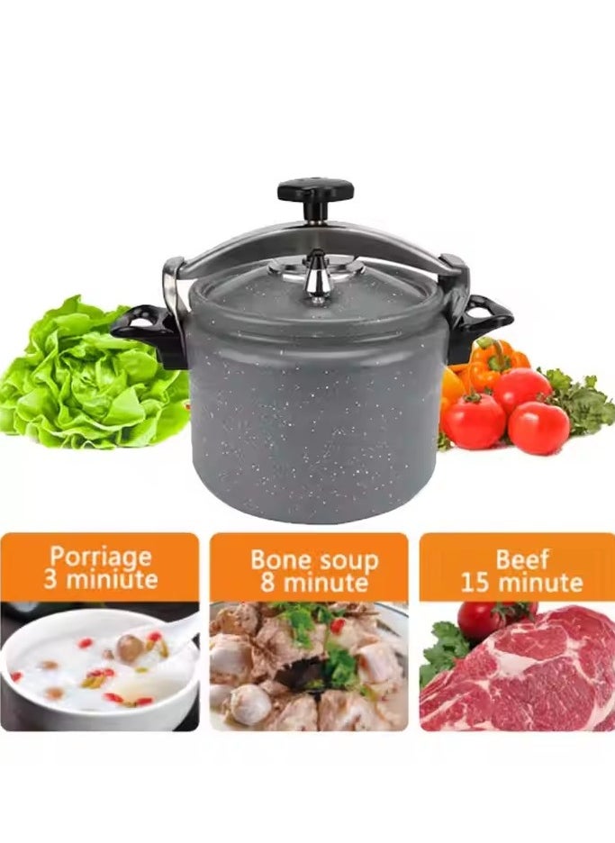 Multifunction Premium Aluminum Non Stick Quick Cooking Arabic Pressure Cooker Large Capacity Commercial Pressure Cooker Pot Explosion Proof Induction Compatiable Steamer Cooking Pressure Canner with Heat Insulating Handle Leak Free Lid with Double Lock Safety Features 3/5/7/9/11/15 Liters