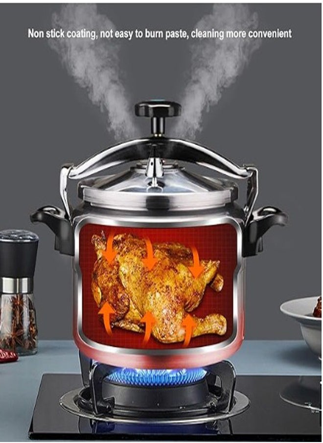 Multifunction Premium Aluminum Non Stick Quick Cooking Arabic Pressure Cooker Large Capacity Commercial Pressure Cooker Pot Explosion Proof Steamer Cooking Pressure Canner with Heat Insulating Handle Leak Free Lid 2.5/3/4/5/7/9/11/15 Liters