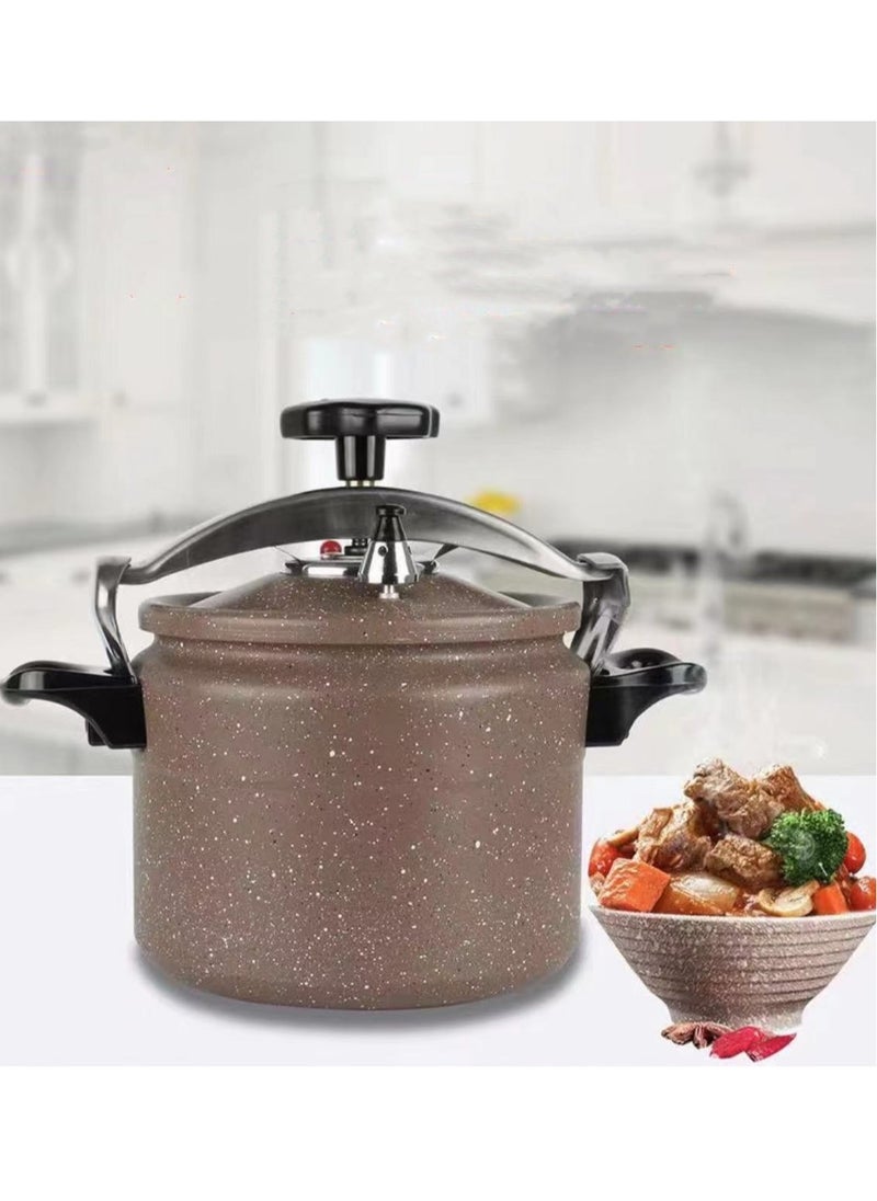 Multifunction Premium Aluminum Non Stick Quick Cooking Arabic Pressure Cooker Large Capacity Commercial Pressure Cooker Pot Explosion Proof Induction Compatiable Steamer Cooking Pressure Canner with Heat Insulating Handle Leak Free Lid with Double Lock Safety Features 3/5/7/9/11/15 Liters