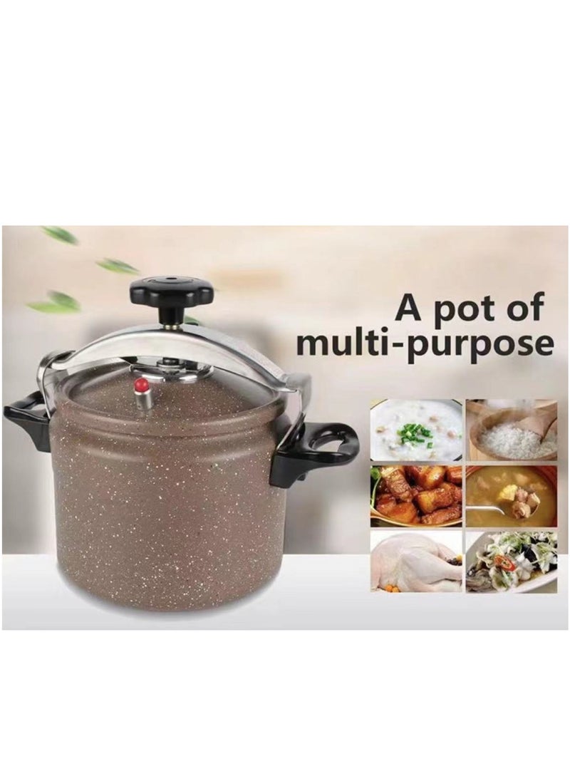 Multifunction Premium Aluminum Non Stick Quick Cooking Arabic Pressure Cooker Large Capacity Commercial Pressure Cooker Pot Explosion Proof Induction Compatiable Steamer Cooking Pressure Canner with Heat Insulating Handle Leak Free Lid with Double Lock Safety Features 3/5/7/9/11/15 Liters