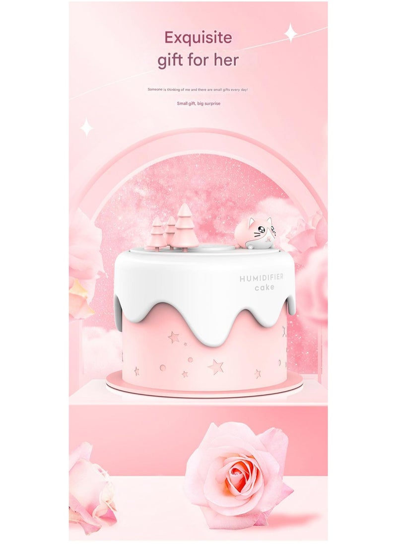 Cute Mini Cake Humidifier USB Nightlight Desktop Home spray Humidifier