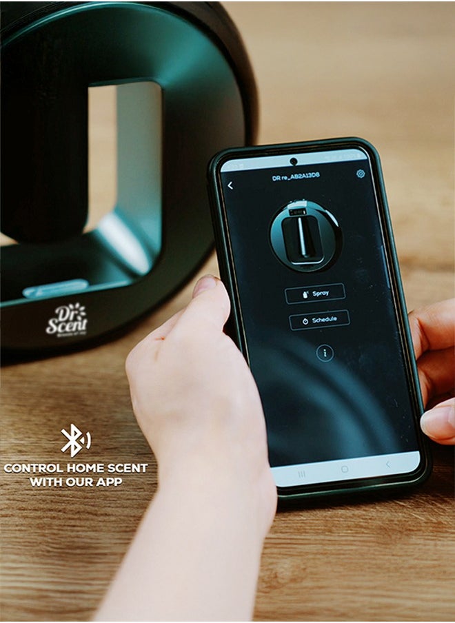 Dr Scent Breeze of Joy Home Scent Diffuser Machine Infused with Intelligent Aromatherapy, Enhanced by Seamless Mobile App Connectivity - Your Gateway to Personalized Fragrance Symphony and Wellness Bliss (BLACK)