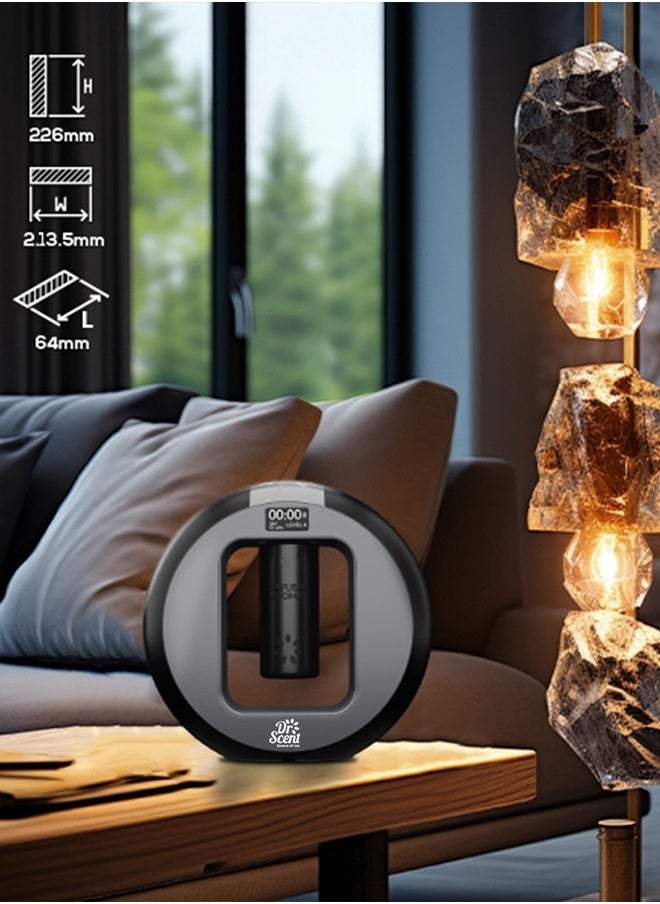 Dr Scent Breeze of Joy Home Scent Diffuser Machine Infused with Intelligent Aromatherapy, Enhanced by Seamless Mobile App Connectivity - Your Gateway to Personalized Fragrance Symphony and Wellness Bliss (BLACK)