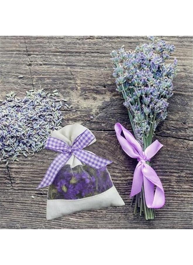 10PCS Lavender Sachet Bags, Sachet Empty Bags Lavender Sachets Organza Gauze Bags Sachet Storage Bags for Lavender, Spice and Herbs Packing Bag - Purple