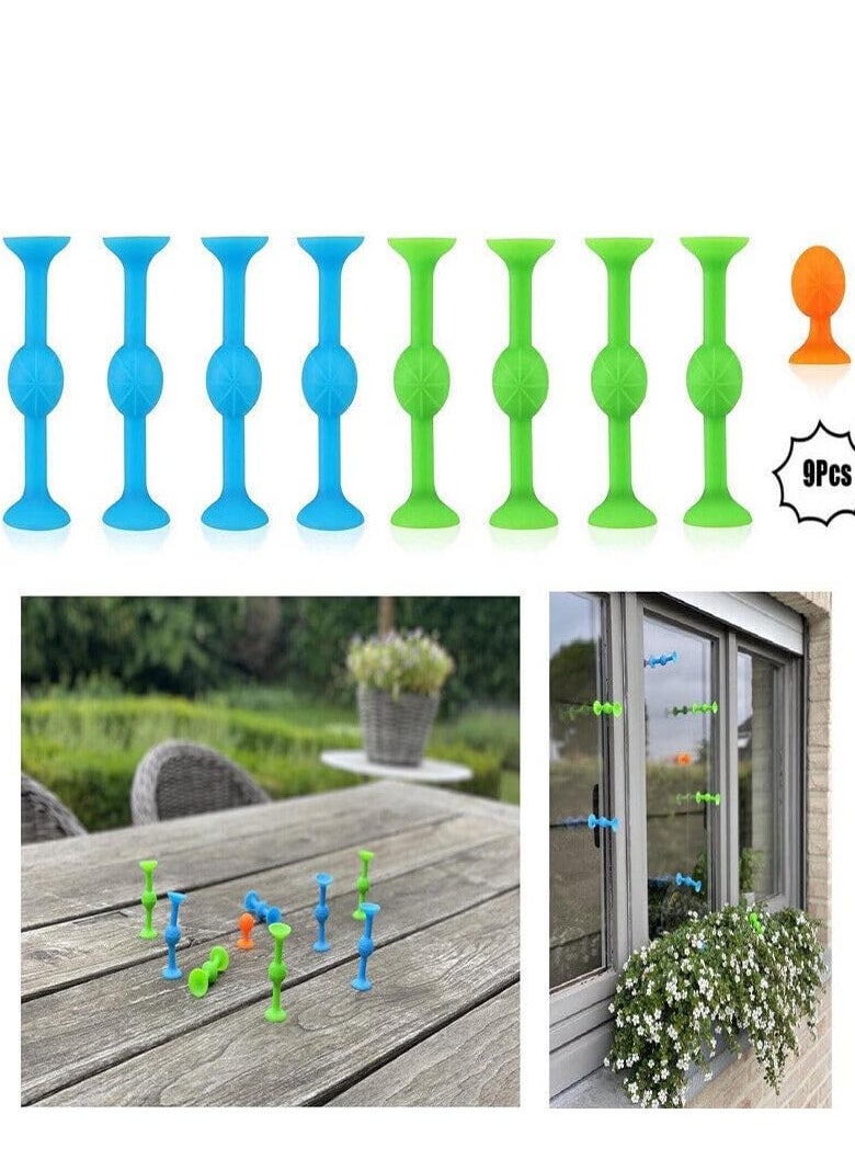 9X Pop Sucker Darts Throwing Family Interactive Toy Trickshot Stick Table Game, 3 Inch Darts in Blue, Green, Orange