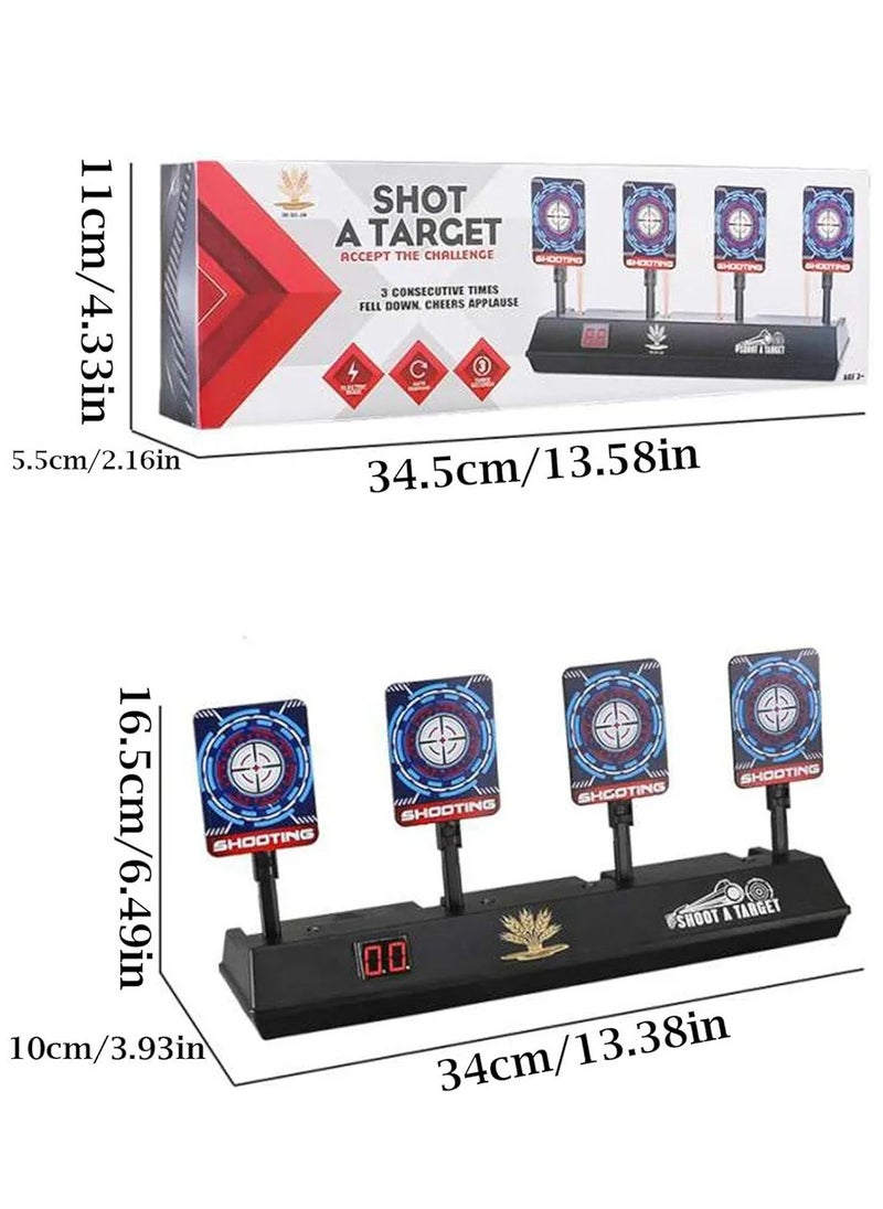 Digital Targets Targets For Practice - 4 Targets For Practice, Electronics Target Auto Reset, Digital Scoring Target Toys With Light and Sound