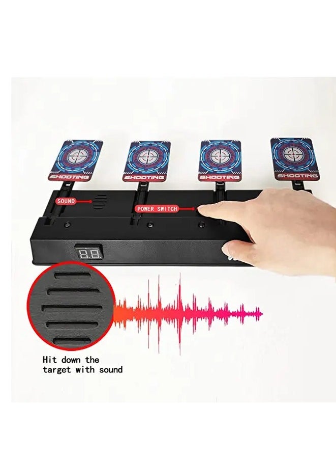 Electronic Auto Reset Digital Shooting Target with net for Toy Gun Gifts for Kids Boys Girls