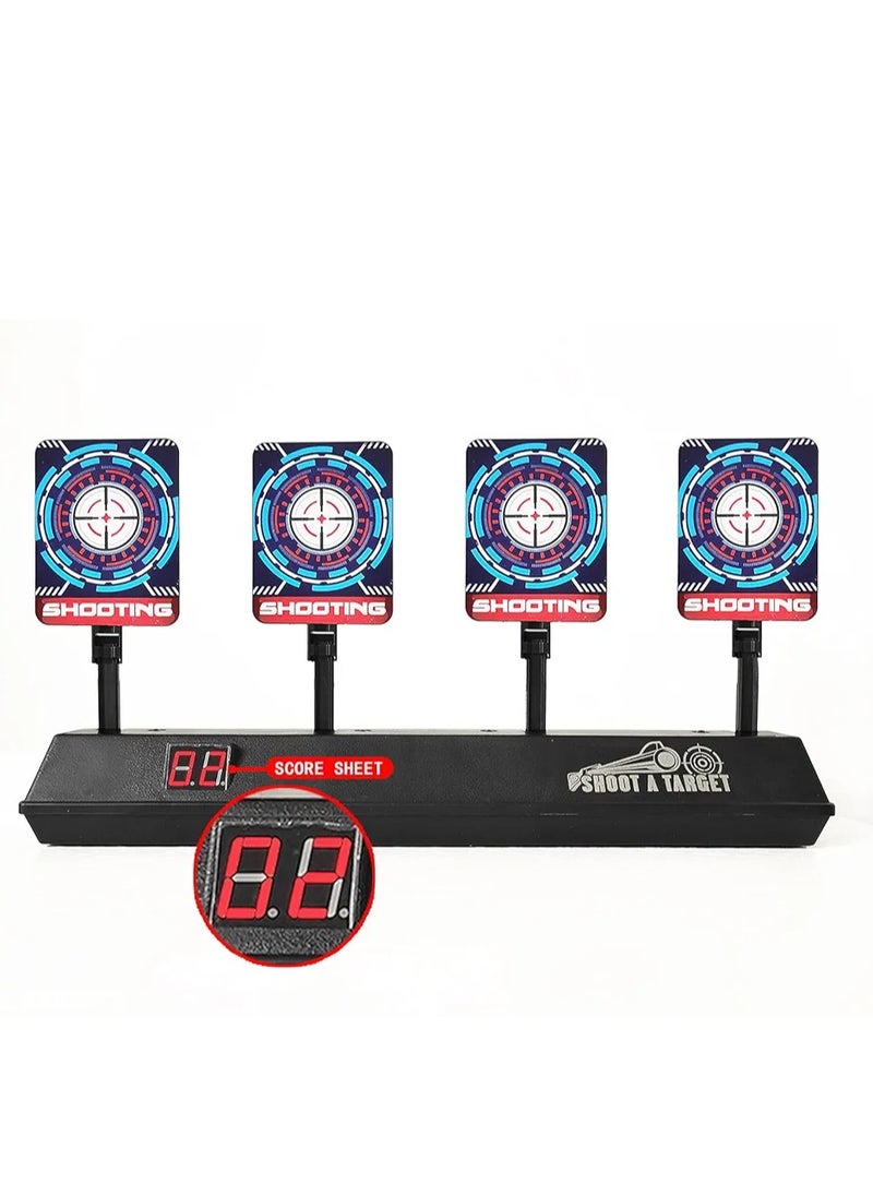 Electronic Auto Reset Digital Shooting Target with net for Toy Gun Gifts for Kids Boys Girls