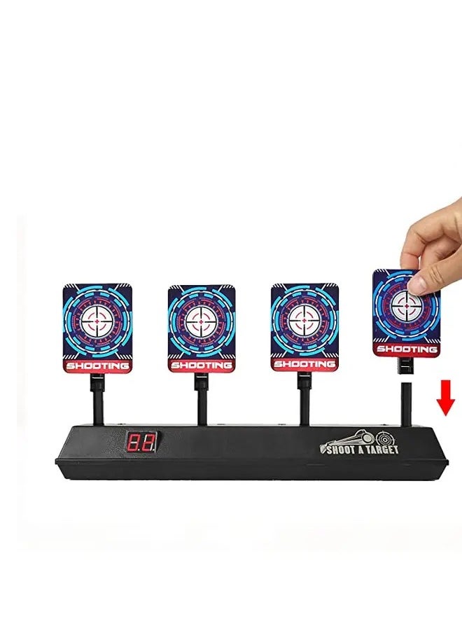 Electronic Auto Reset Digital Shooting Target with net for Toy Gun Gifts for Kids Boys Girls