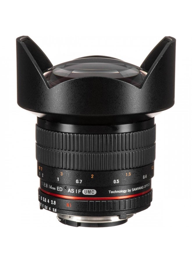 Rokinon 14mm f/2.8 IF ED UMC Ultra Wide Angle Fixed Lens w/ Built-in AE Chip for Nikon