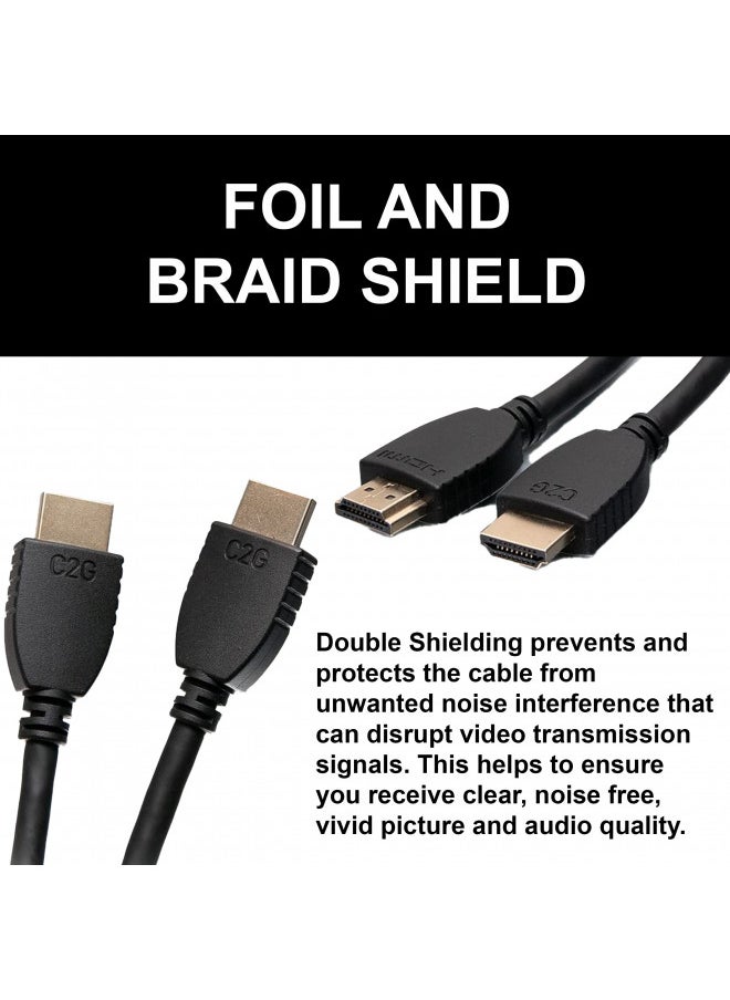 C2G 40304 4K 60Hz High-Speed HDMI Cable With Ethernet, 6.56 Feet (2 Meters), Black
