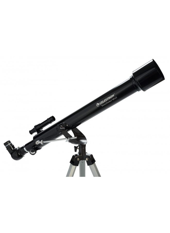 Celestron - PowerSeeker 60AZ Telescope - Manual Alt-Azimuth Telescope for Beginners - Compact and Portable - BONUS Astronomy Software Package - 60mm Aperture