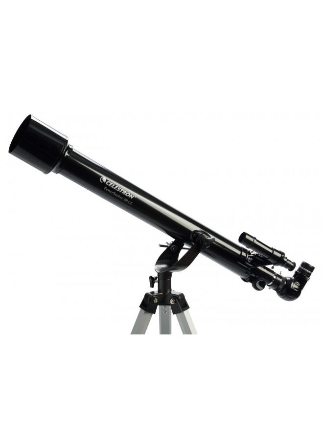 Celestron - PowerSeeker 60AZ Telescope - Manual Alt-Azimuth Telescope for Beginners - Compact and Portable - BONUS Astronomy Software Package - 60mm Aperture