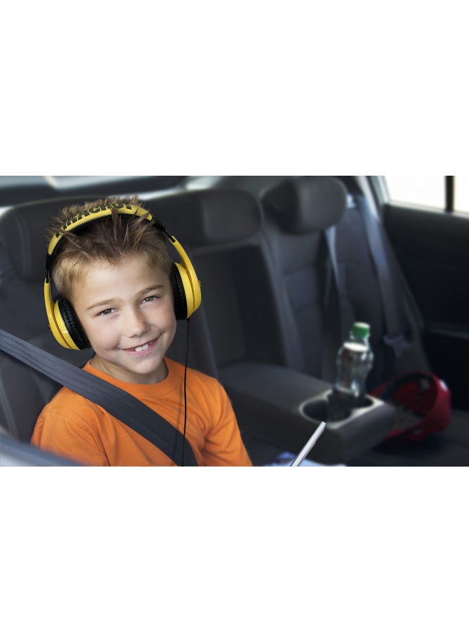 Pokemon Pikachu Kids Headphones, Adjustable Headband, Stereo Sound, 3.5Mm Jack, Wired Headphones for Kids, Tangle-Free, Volume Control, Children's Headphones On Ear for School Home, Travel
