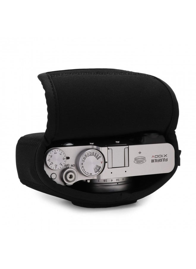 MegaGear MG1896 Ultra Light Neoprene Camera Case Compatible With Fujifilm X100V - Black, PU Leather