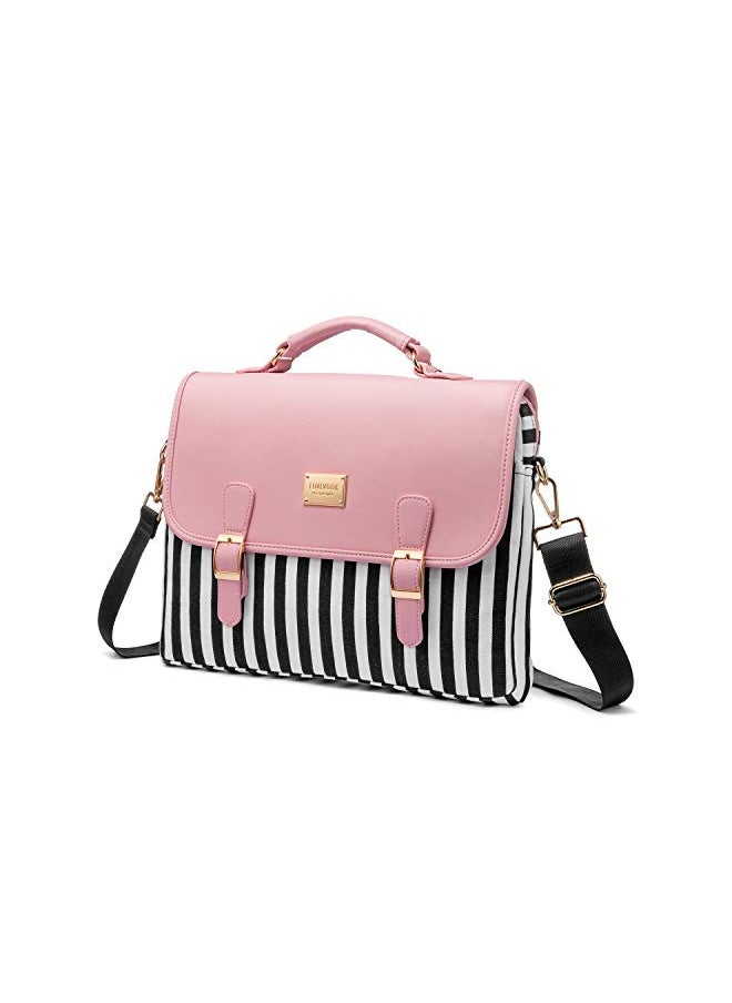LOVEVOOK Computer Bags for Women, Laptop Bag 14 Inch, Laptop Case with Trolley Sleeve, Pink Messenger Bag, Super Cute Laptop Sleeve